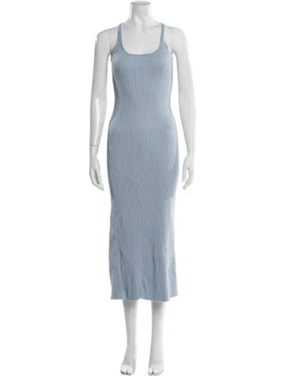 Pre-owned Anna Quan Striped Long Dress In Blue