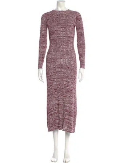 Pre-owned Anna Quan Striped Long Dress In Purple