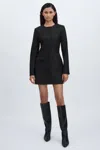 Anna Quan Tailored Button Through Mini Dress In Black