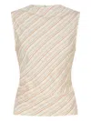 Anna Quan Tali Diagonal-stripe Sleeveless Top In Multi