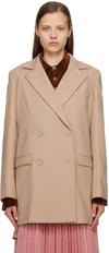 Anna Quan Tan Alessandra Blazer In Nutmeg