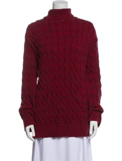 Pre-owned Anna Quan Turtleneck Sweater In Red