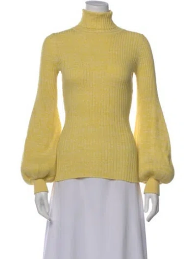 Pre-owned Anna Quan Turtleneck Sweater In Yellow