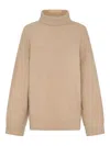 Anna Quan Turtleneck Wide-sleeve Jumper In Neutral