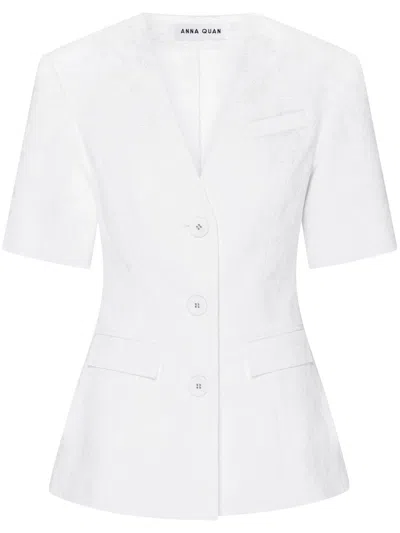 Anna Quan V-neck Short-sleeved Shirt In White