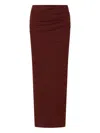 Anna Quan Vesper Gathered Maxi Skirt In Red