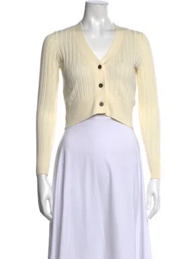 Pre-owned Anna Quan V-neck Sweater In Neutrals