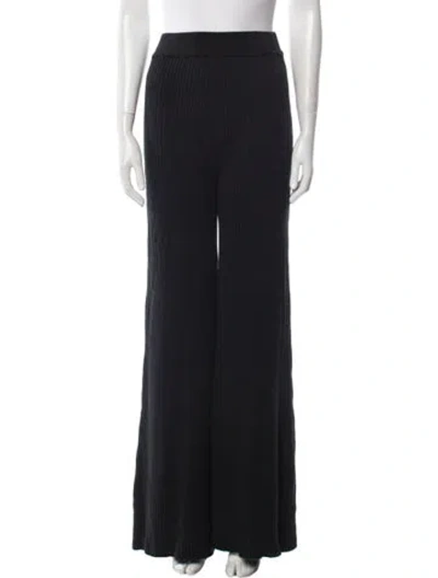 Pre-owned Anna Quan Wide Leg Pants In Black