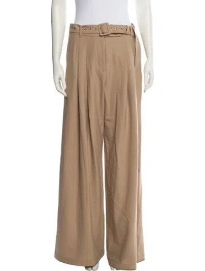 Pre-owned Anna Quan Wide Leg Pants In Brown