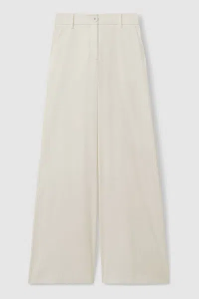 Anna Quan Wide Leg Trousers In Ivory