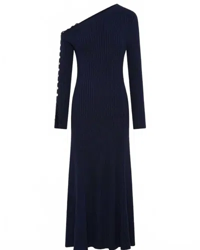 Anna Quan Women's Noah One-shoulder Dress In Sailor In Blue