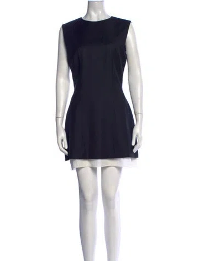Pre-owned Anna Quan Wool Mini Dress In Blue