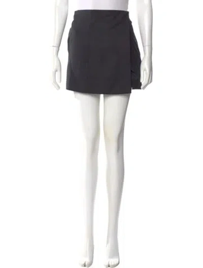 Pre-owned Anna Quan Wool Mini Shorts In Black