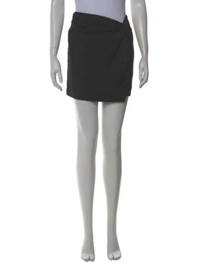 Pre-owned Anna Quan Wool Mini Skirt In Black