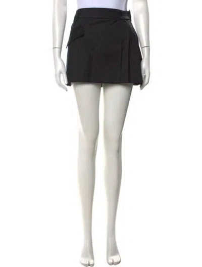 Pre-owned Anna Quan Wool Mini Skirt In Black