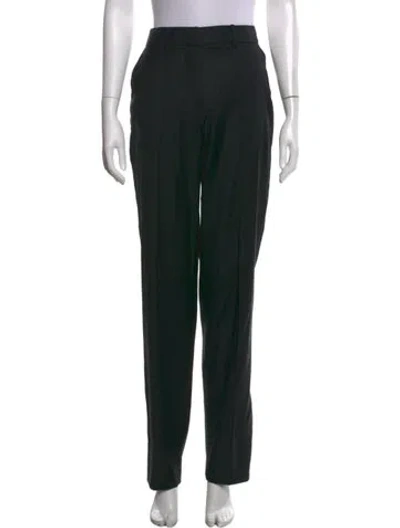 Pre-owned Anna Quan Wool Straight Leg Pants W/ Tags In Black