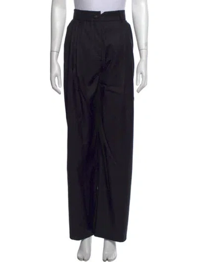 Pre-owned Anna Quan Wool Wide Leg Pants W/ Tags In Black