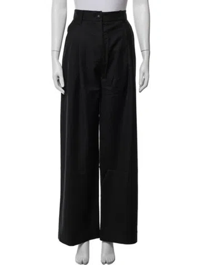 Pre-owned Anna Quan Wool Wide Leg Pants W/ Tags In Blue
