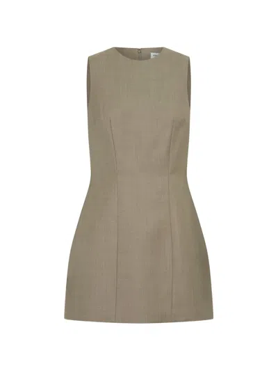 Anna Quan Yasmin Sleeveless Mini Dress In Brown