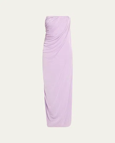 Anna Quan Zella Draped Column Dress In Purple