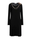 Anna Rachele Woman Mini Dress Black Size 8 Viscose, Wool, Elastane In Black