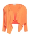 Anna Rachele Woman Wrap Cardigans Orange Size 12 Viscose, Elastane In Orange