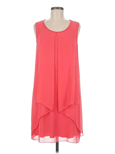 Pre-owned Anna Seravalli Sleeveless Top Red Scoop Neck Tops
