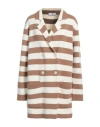 Anna Seravalli Woman Cardigan Camel Size 4 Merino Wool, Viscose, Polyamide, Cashmere In Beige