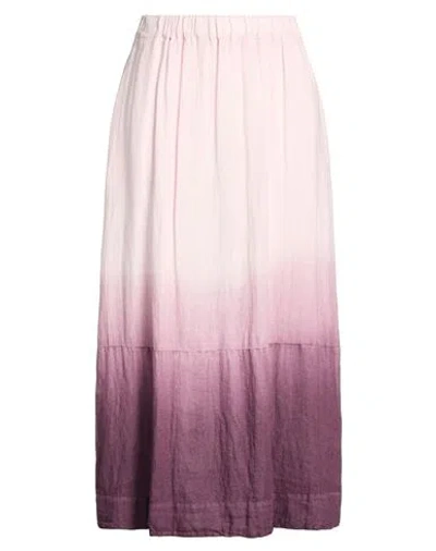 Anna Seravalli Woman Maxi Skirt Light Pink Size 10 Linen