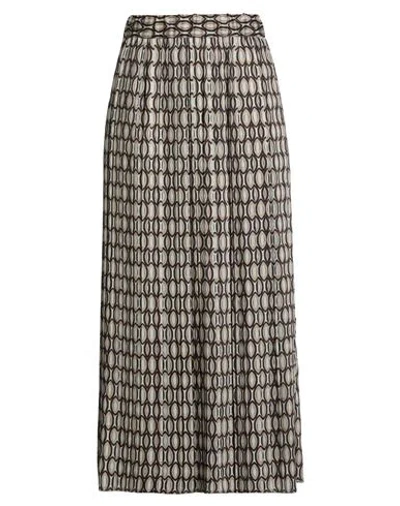 Anna Seravalli Woman Midi Skirt Beige Size 6 Polyester