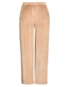 Anna Seravalli Woman Pants Camel Size 10 Viscose In Sand
