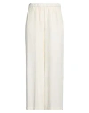 Anna Seravalli Woman Pants Cream Size 4 Viscose In White
