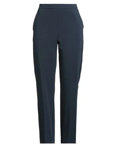 Anna Seravalli Woman Pants Midnight Blue Size 12 Polyester, Viscose, Elastane