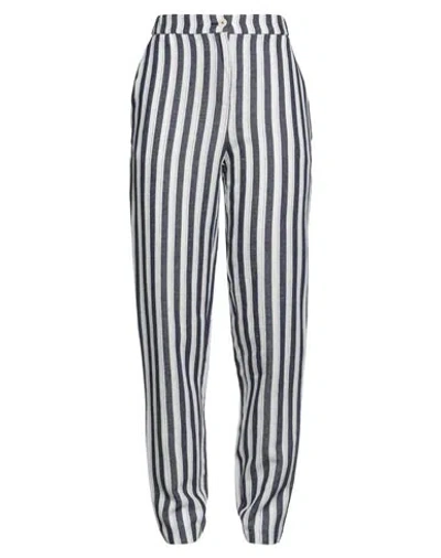 Anna Seravalli Woman Pants Navy Size 6 Linen, Cotton, Polyester
