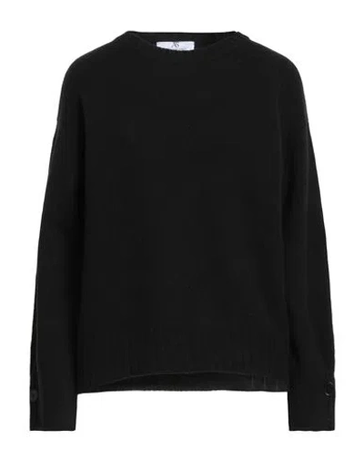 Anna Seravalli Woman Sweater Black Size 12 Merino Wool