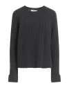 Anna Seravalli Woman Sweater Charcoal Size 3 Merino Wool In Gray