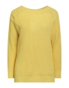 ANNA SERAVALLI ANNA SERAVALLI WOMAN SWEATER YELLOW SIZE 8 COTTON
