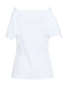 Anna Seravalli Woman Top White Size 10 Cotton, Polyamide, Elastane In White