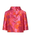 Anna Sirico Couture Woman Jacket Fuchsia Size 10 Polyester, Polyamide In Pink