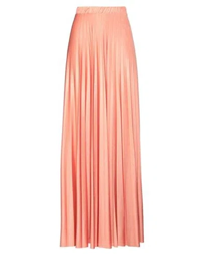 Anna Sirico Couture Woman Maxi Skirt Orange Size 6 Polyester, Elastane