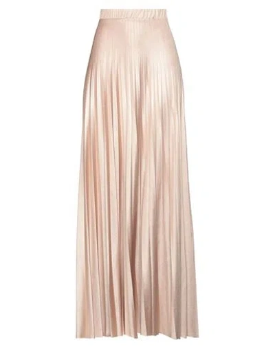 Anna Sirico Couture Woman Maxi Skirt Sand Size 8 Polyester, Elastane In Beige