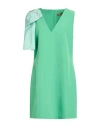 Anna Sirico Couture Woman Mini Dress Green Size 14 Polyester, Elastane In Green