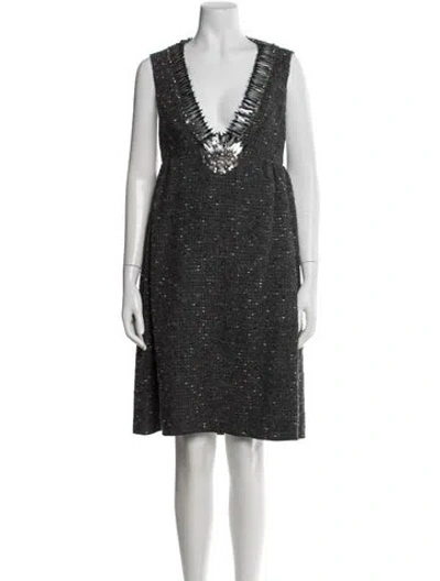 Pre-owned Anna Sui 2010's Knee-length Dress In Grey