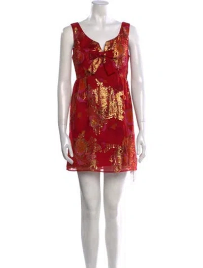 Pre-owned Anna Sui 2010's Mini Dress In Multi