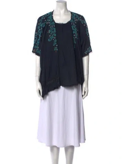 Pre-owned Anna Sui 2010's Printed Tunic In Brown