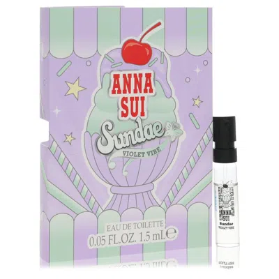 Anna Sui 3pcs Perfume Gift Sets -  Sundae Violet Vibe By  Vial .05 oz For Women In Transparent