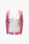 Anna Sui Amalfi Knits Cardigan In Pink Multi