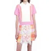 Anna Sui Amalfi Knits Polo In Pink Multi