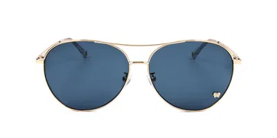 Anna Sui As2203 Ks 002 Women's Sunglasses Gold Size 63