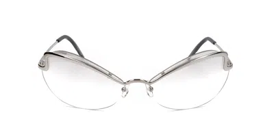 Anna Sui As540 01 Women's Sunglasses Silver Size 54